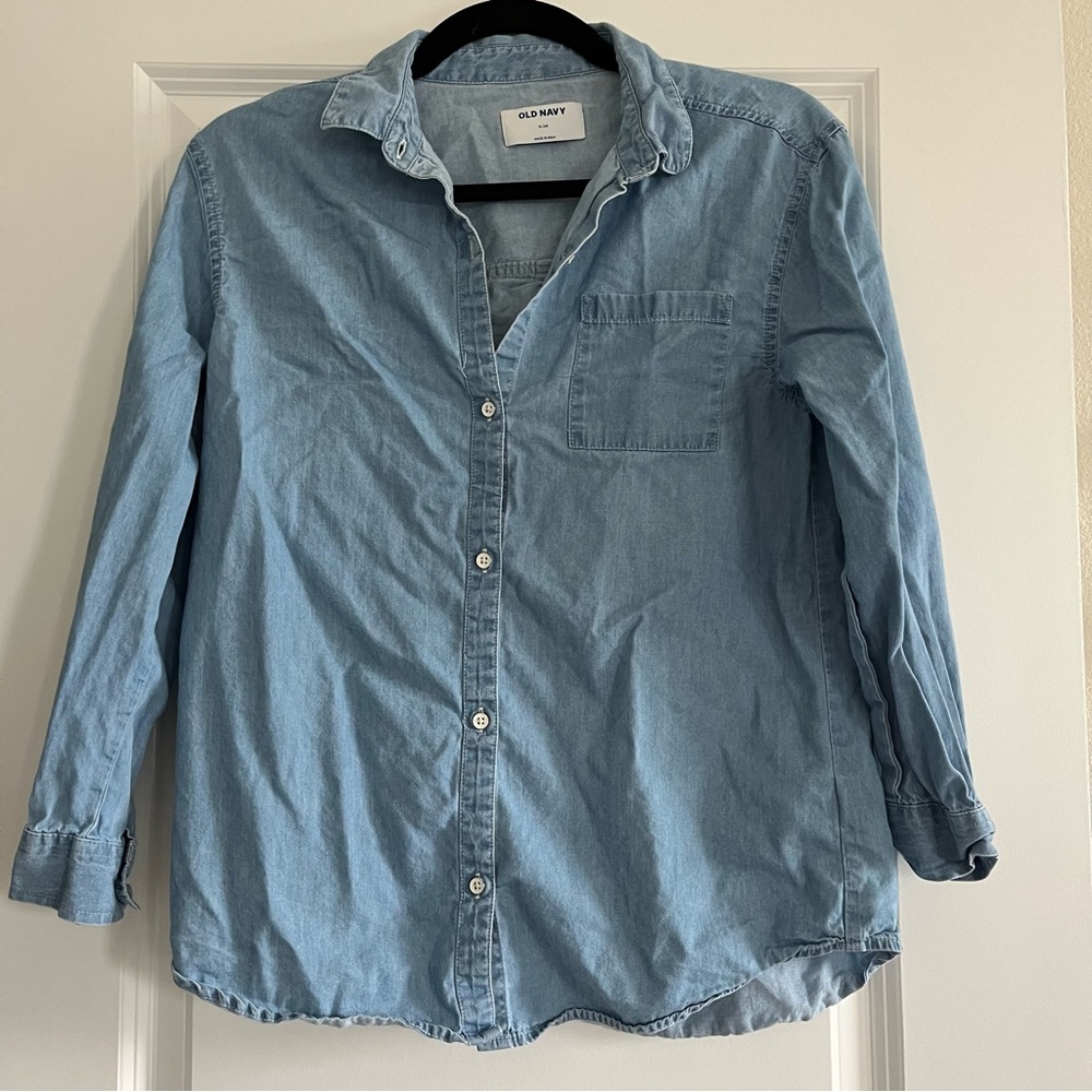 Old Navy Girls Denim Chambray Shirt